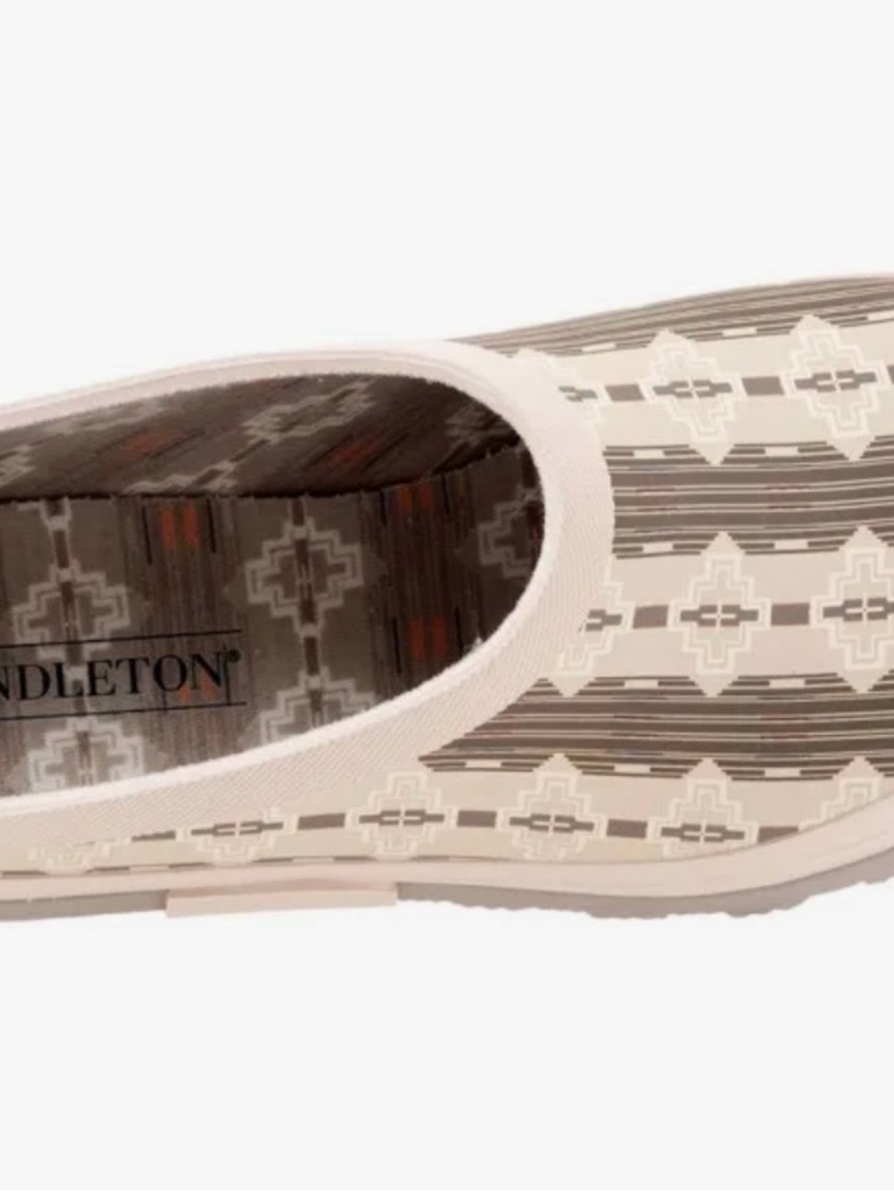 Pendleton Beige Patterned Women's Clogs - Picture 4 of 4